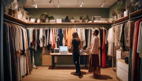 我自己开了个小服装店，主营女装，大概有3