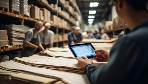 以前手工登记出入库信息，不仅慢还容易出错