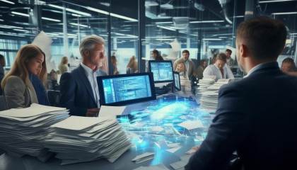 以前一个人一天只能处理几十张单子，现在系