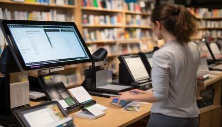 销售环节也是一样方便。顾客来买书的时候，