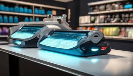 它支持扫码枪快速录入商品，几秒钟就能完成