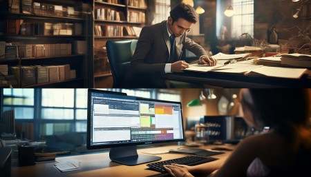 以前我们做生意靠记账本，一笔一笔地写，时